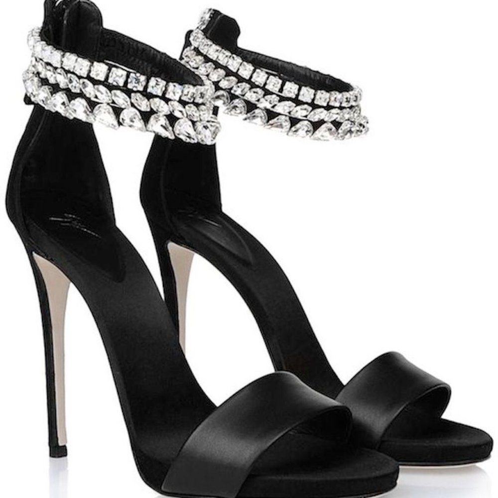 Giuseppe Zanotti SS2014 Archival Alien Taz 115 Crystal Ankle Strap Sandals